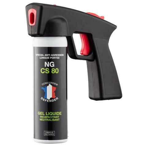 Gel lacrymogène CS 80 Concorde Defender 100 ml à poignée