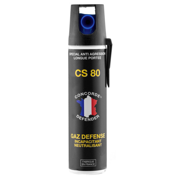 Aérosol lacrymogène CS 75 ml Concorde Defender compact