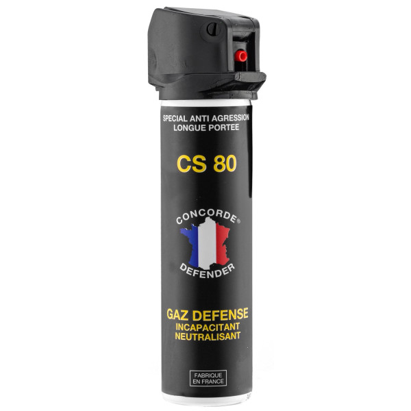 Aérosol lacrymogène CS 75 ml Concorde Defender compact