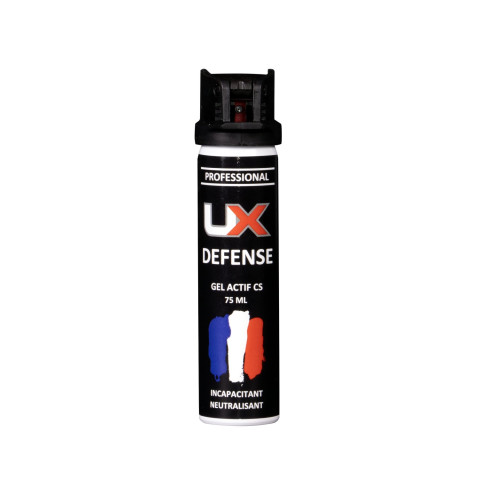 Bombe lacrymogène gel CS UX 75 ml à capot clapet