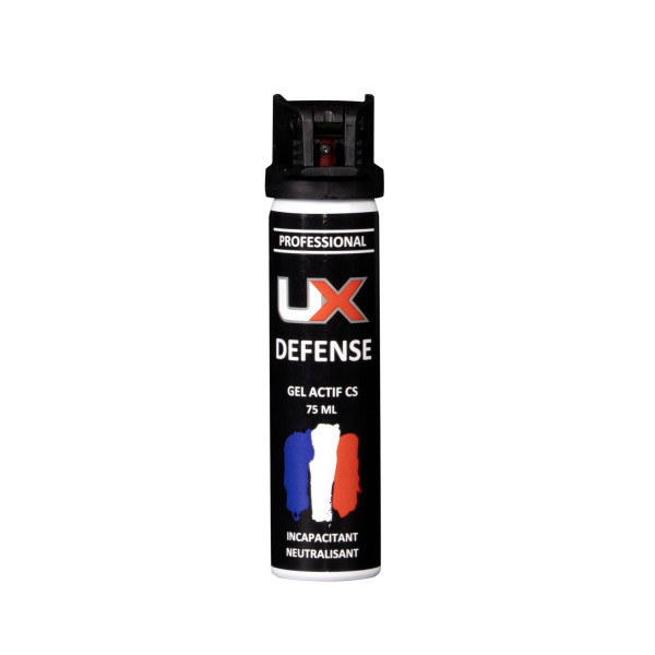 Bombe lacrymogène gel CS UX 75 ml à capot clapet