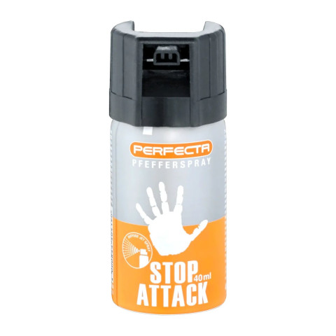 Bombe lacrymogène au gaz poivre Perfecta Stop Attack 40 ml