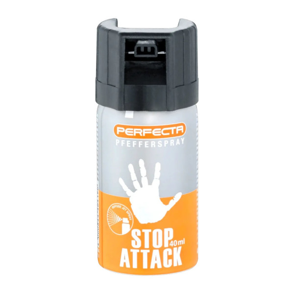 Bombe lacrymogène au gaz poivre Perfecta Stop Attack 40 ml