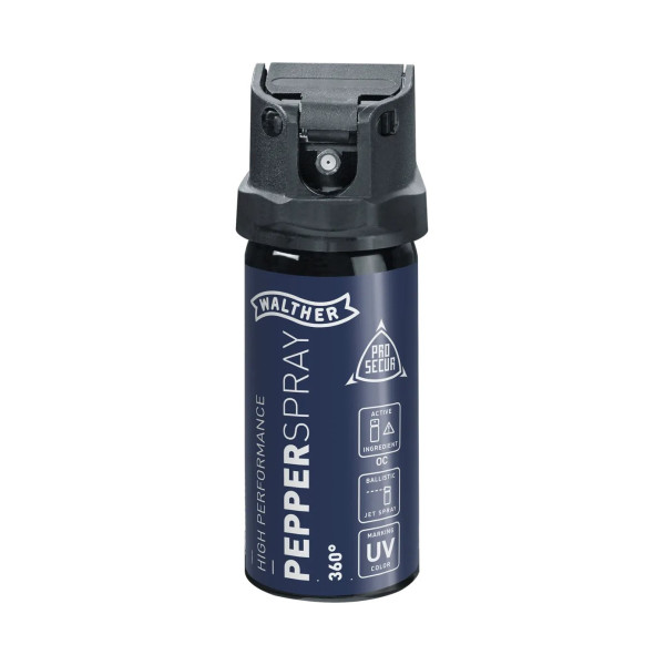 Bombe de défense gaz poivre Walther Prosecur 360° Balistic 40 ml