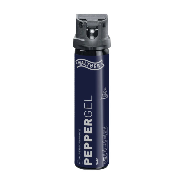 Bombe de défense au gel poivre Walther Prosecur 360° jet balistique 10% OC 85 ml