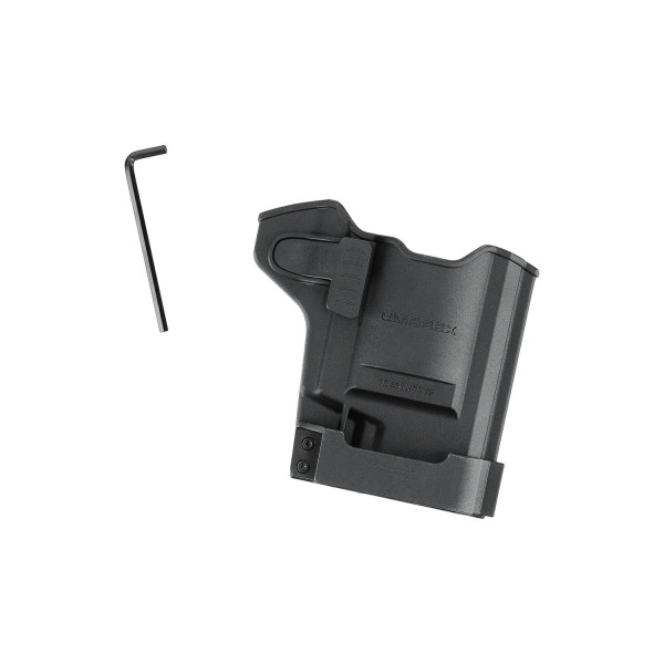 Holster paddle polymère T4E pour révolver TR68 avec rétention bouton et emplacement barillet