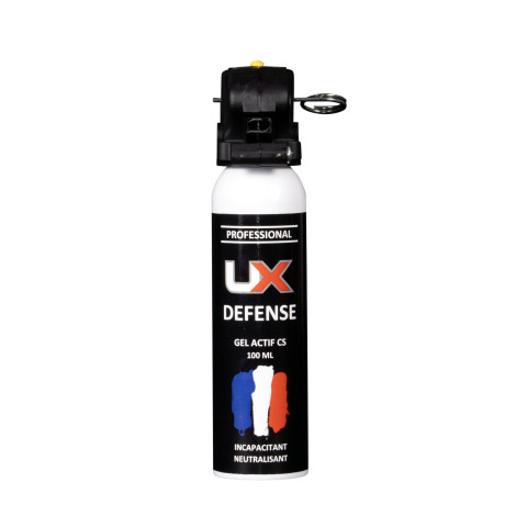 Bombe lacrymogène gel UX Pro 100 ml à poignée standard