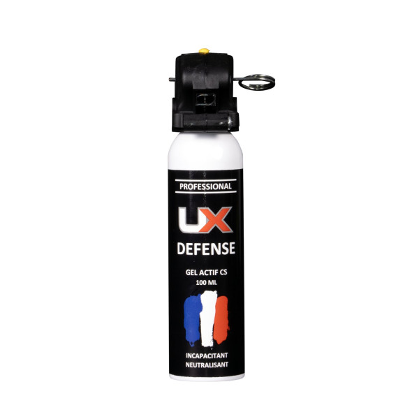 Bombe lacrymogène gel UX Pro 100 ml à poignée standard