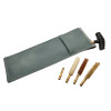 Kit de nettoyage carabine Megaline calibre 7mm étui skaï avec accessoires laiton