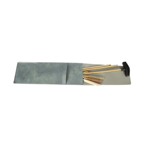Kit de nettoyage carabine Megaline calibre 7mm étui skaï avec accessoires laiton
