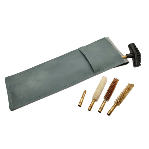 Kit de nettoyage carabine Megaline calibre 11mm avec étui simili cuir et accessoires laiton