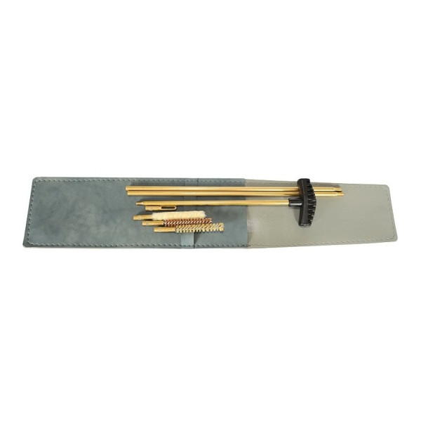 Kit de nettoyage carabine Megaline calibre 11mm avec étui simili cuir et accessoires laiton