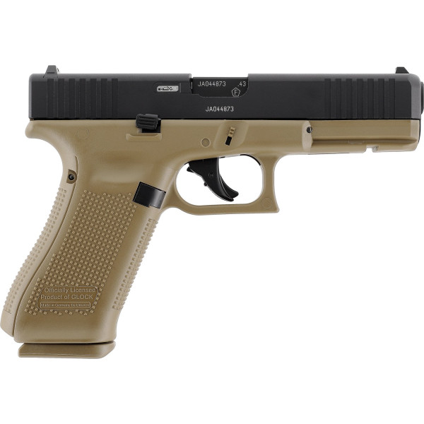 Pistolet paintball Glock 17 Gen5 T4E calibre 43 couleur Coyote French Army